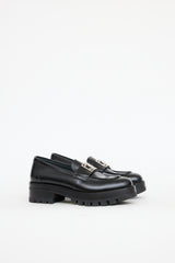 Chanel Leather CC Platform Logo Loafer
