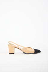 Chanel Leather CC Slingback Pump