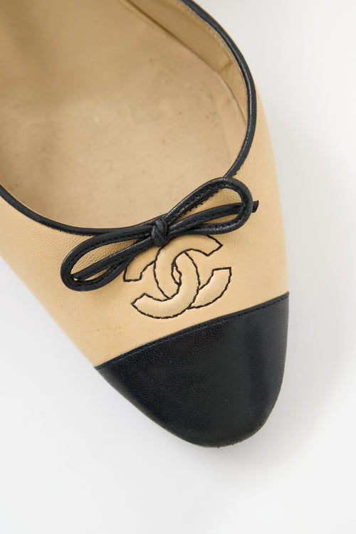 Chanel Leather CC Slingback Heel