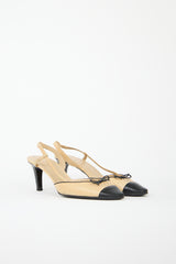 Chanel Leather CC Slingback Heel