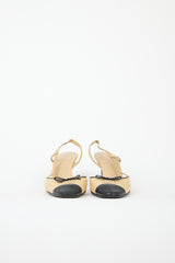 Chanel Leather CC Slingback Heel