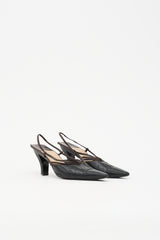 Chanel Leather CC Slingback Pump