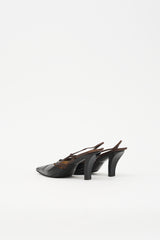 Chanel Leather CC Slingback Pump