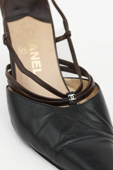 Chanel Leather CC Slingback Pump