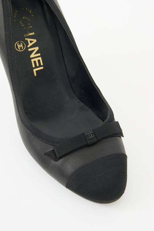 Chanel Leather Cap Toe Pump