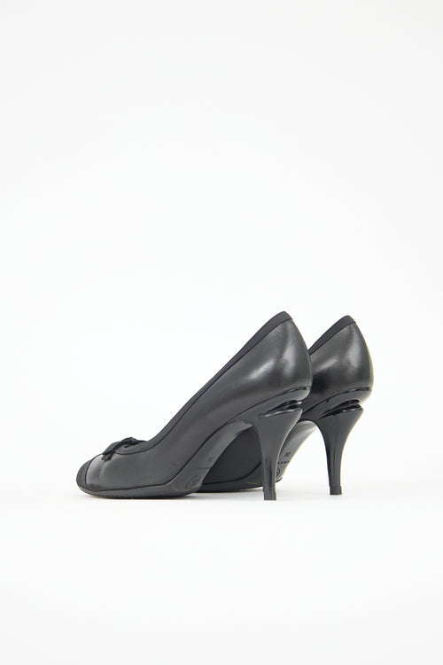 Chanel Leather Cap Toe Pump