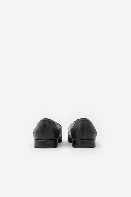 Chanel Leather Logo Plaque Loafer