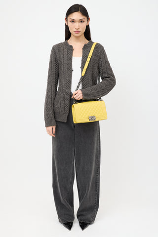 Chanel Leather Medium Boy Bag