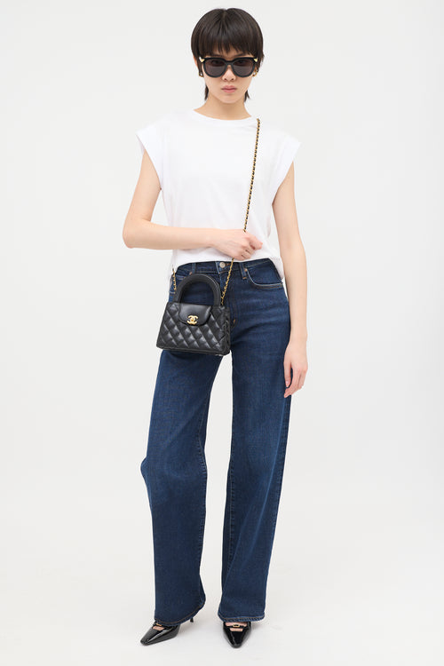 Chanel Quilted Leather Mini Kelly Bag