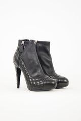 Chanel 2002 CC Quilted Leather Boot