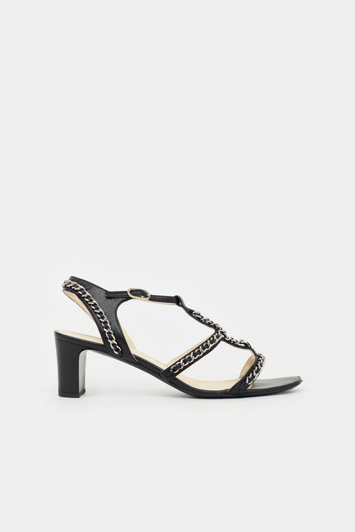 Chanel Leather Strappy  Sandal