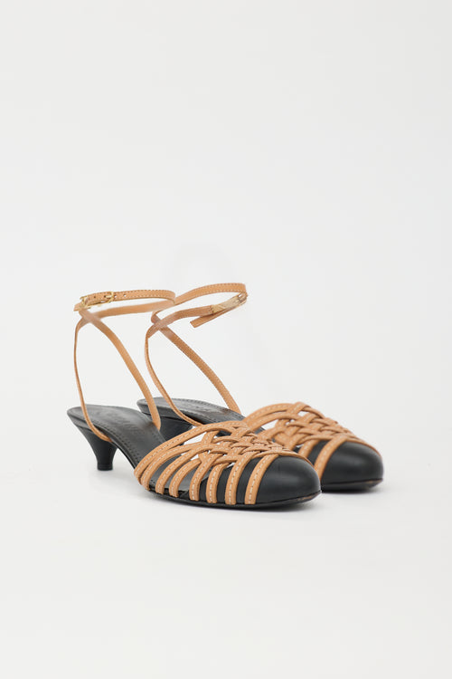 Chanel Leather Woven Sandal