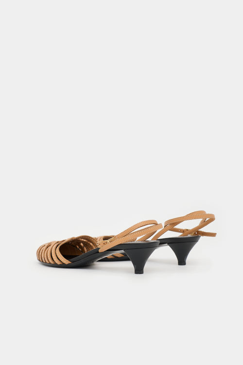 Chanel Leather Woven Sandal