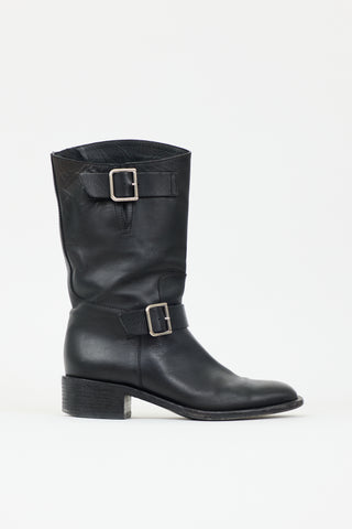 Chanel Leather Biker Boot
