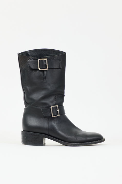 Chanel Leather Biker Boot