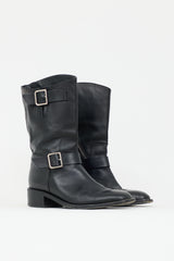 Chanel Leather Biker Boot