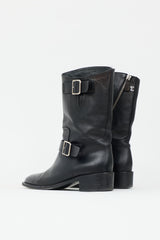 Chanel Leather Biker Boot