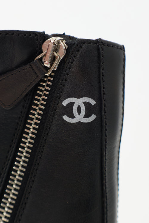 Chanel Leather Biker Boot