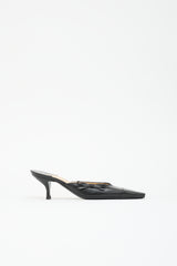 Chanel Leather Bow Mule