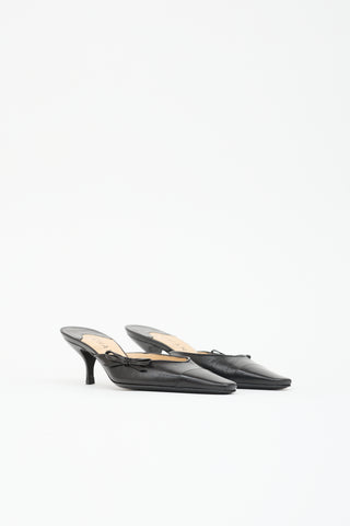 Chanel Leather Bow Mule