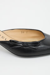 Chanel Leather Bow Mule