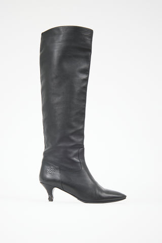 Chanel Leather CC Boot