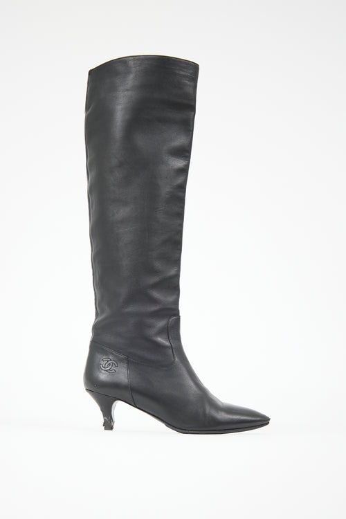 Chanel Leather CC Boot