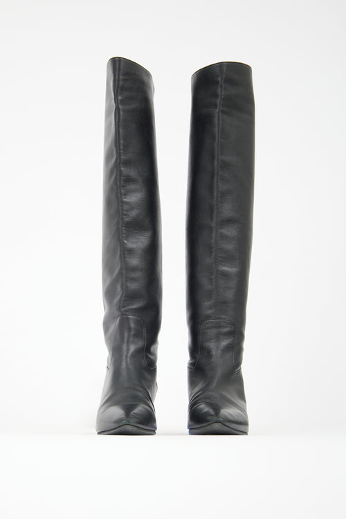 Chanel Leather CC Boot