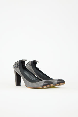Chanel Leather CC Heel