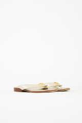 Chanel Leather CC Sandal