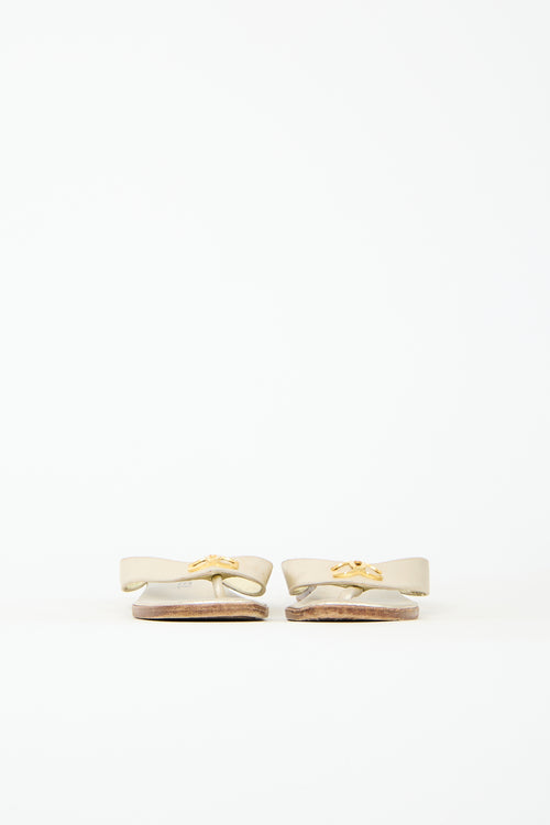 Chanel Leather CC Sandal