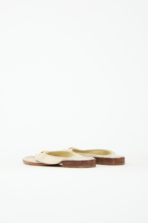 Chanel Leather CC Sandal