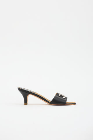 Chanel Leather CC Sandal