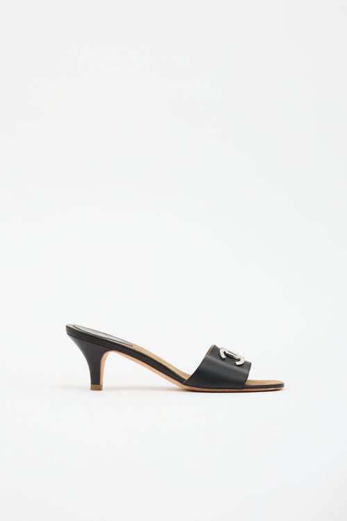 Chanel Leather CC Sandal