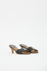 Chanel Leather CC Sandal