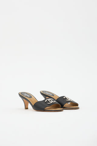 Chanel Leather CC Sandal