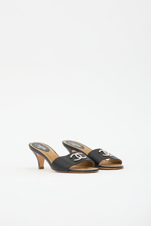 Chanel Leather CC Sandal