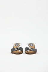 Chanel Leather CC Sandal
