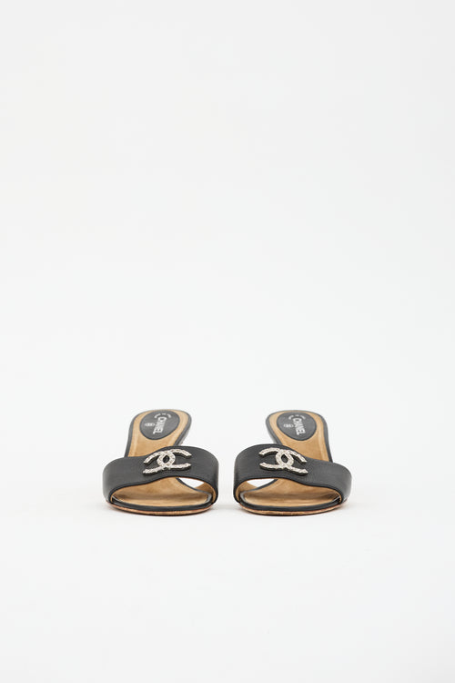 Chanel Leather CC Sandal