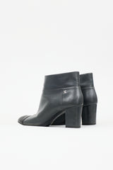 Chanel Leather CC Ankle Boot