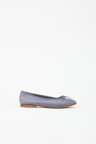 Chanel Leather CC Ballet Flat