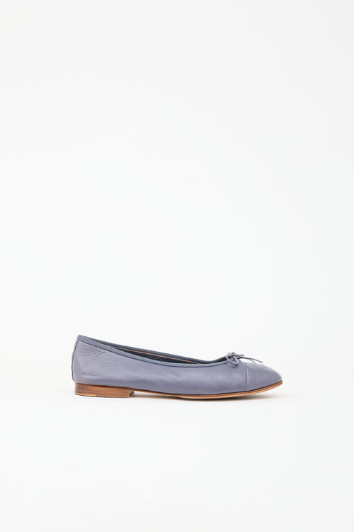 Chanel Leather CC Ballet Flat
