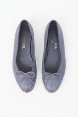 Chanel Leather CC Ballet Flat