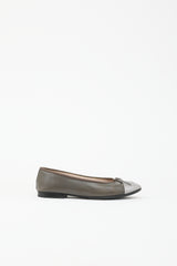 Chanel Leather CC Ballet Flat