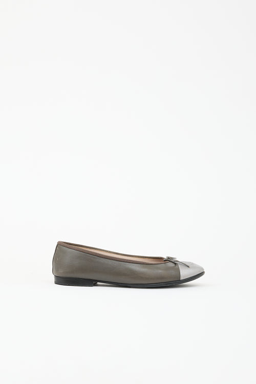 Chanel Leather CC Ballet Flat