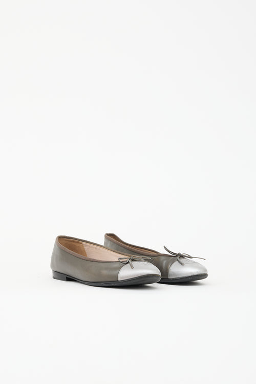 Chanel Leather CC Ballet Flat