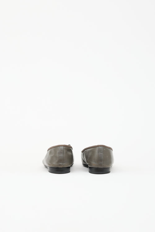 Chanel Leather CC Ballet Flat