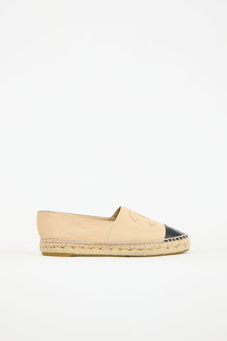 Chanel Leather CC Espadrille Flat