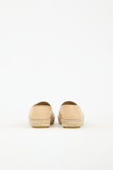 Chanel Leather CC Espadrille Flat