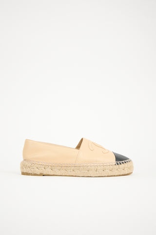 Chanel Leather CC Espadrille Flat